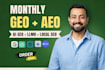 monthly local SEO using aeo, GEO and aio, for google and ai search