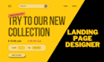 design landing page and banner images in figma