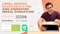 design clickable HTML and animated email signature