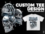 design a streetwear skull tshirt illustration
