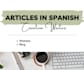 write articles in spanish for blogs and websites