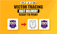 recreate redraw convert logo to vector and vectorize image