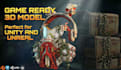create game ready low poly 3d props and weapons