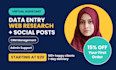 be your fastest data entry virtual assistant for 5 hours
