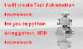 create automation API testing in python, pytest, bdd