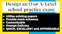 design an o or a level school exam paper