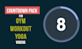transparency countdown pack for workout, gym, yoga videos