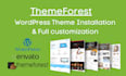 install and customize your wordpress themeforest theme