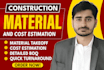 do construction estimate, material take off and cost estimation