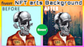 change recreate your nft art unique background in 24 hrs
