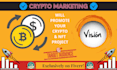promote crypto, nft, digital art, token and blockchain projects