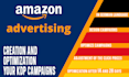 create and optimize your amazon ads for KDP in german
