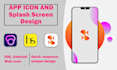 design android, IOS mobile app icon website logo and splash screen