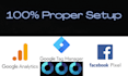setup google analytics and webmaster tools properly