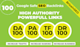 build 85 unique domain SEO authority backlinks