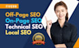 do website optimisation, on page SEO, technical  and off page optimization