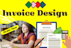 do invoice design or template and order form, letterhead design