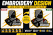 do embroidery digitizing on wilcom any logo or design emb, pes, dst files