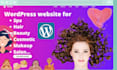 develop makeup, spa, hair and beauty wordpress website