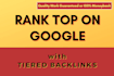 rank you website top on google with tiered backlinks
