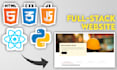create full stack website in html, css, javascript, react, django