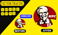 vector trace, redraw modify, redo,bitmap,logo designing quickly