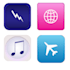 design modern flat minimalist mobile app icon, android ios app logo design