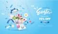 design easter day sale banner and flyer