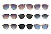 shoot eyewear and sunglasses on a white background