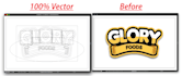 do vector tracing, convert raster to vector and fix low res logo