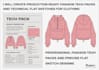 create production ready fashion tech packs and technical flat sketches