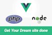 professionally design your website using vuejs, js and PHP