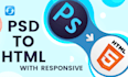 convert psd to html responsive design using bootstrap5