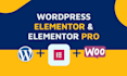 build premium responsive website using wordpress elementor pro