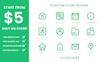 design modern custom icon set for your business, app or brand