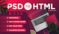 convert psd, figma, xd to responsive website design html css