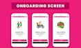 design an amazing onboard screen for IOS or android app