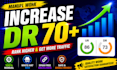 increase ahrefs DR 70 with manual white hat SEO backlinks