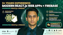 develop modern react js web app with node js backend