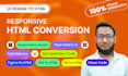 convert figma to html bootstrap, psd to html, xd to html