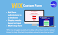 code a form using wix corvid, wix velo