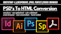convert adobe xd to HTML, responsive bootstrap ,shopware