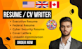 write cyber security, federal and executive resume