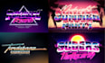 make an 80s vintage vaporwave logo