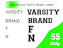 text logo varsity letters font patch mockups mono design