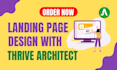 design a sales funnel or landing page with thrive architect