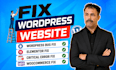 fix wordpress issues, fix wordpress error, bugs, fix wordpress website