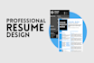 design professional resume, CV template