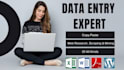 do of all kinds data entry web research, scraping, mining