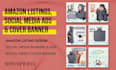 design amazon listings and social media banners